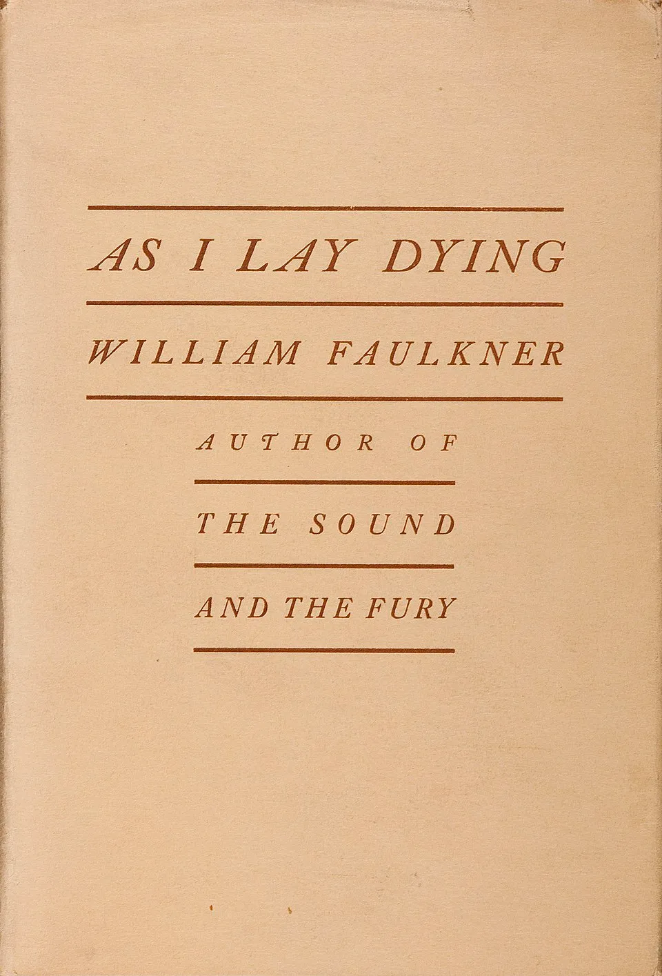 As I Lay Dying First Edition Cover